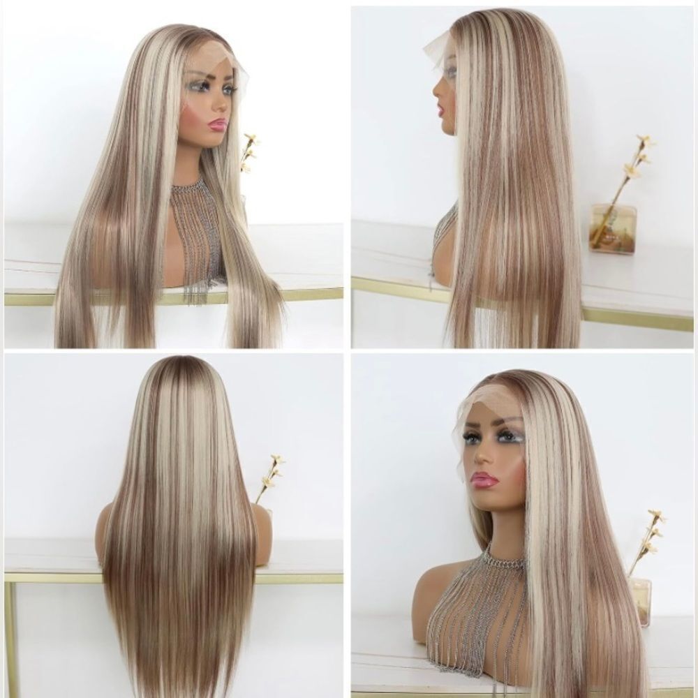 Highlight Ash Blonde Lace Front Wigs